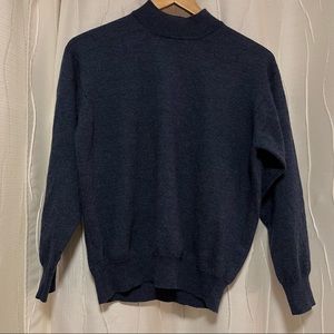 Wool, Silk, and Cashmere Blue Sweater. Size S/M.
